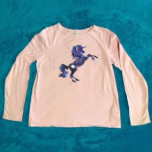 Lands End bedazzled Unicorn long sleeve T